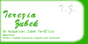 terezia zubek business card